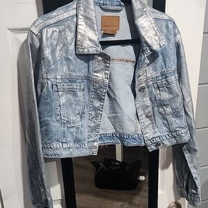 Silver  Denim Jacket american eagle size m